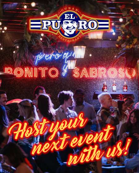 Host your next event at El Puro Cuban Restaurant